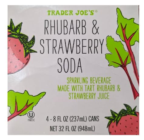 Trader Joe's Rhubarb & Strawberry Soda, 948mL