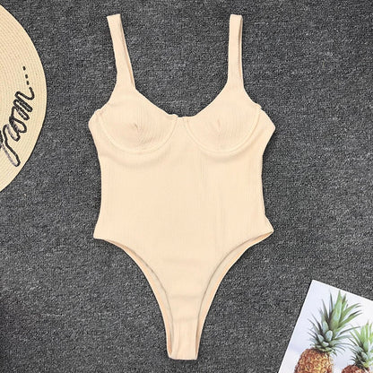 One Piece Corduroy Swimsuit