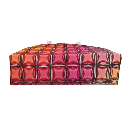 Colorful Geometric Tile Weekender Bag | Rainbow Gradient Pattern