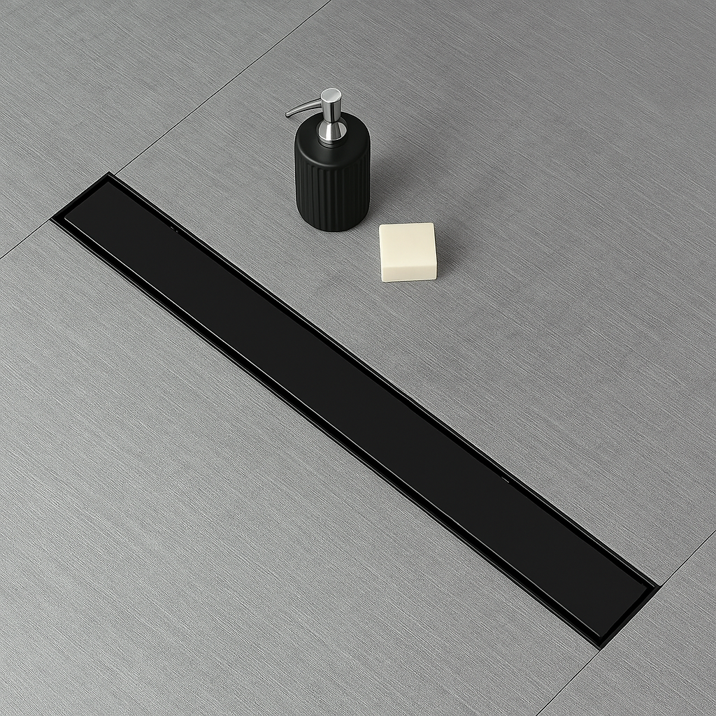 28″ Linear Shower Drain, 304 Stainless Steel — Grate or Tile-In Cover