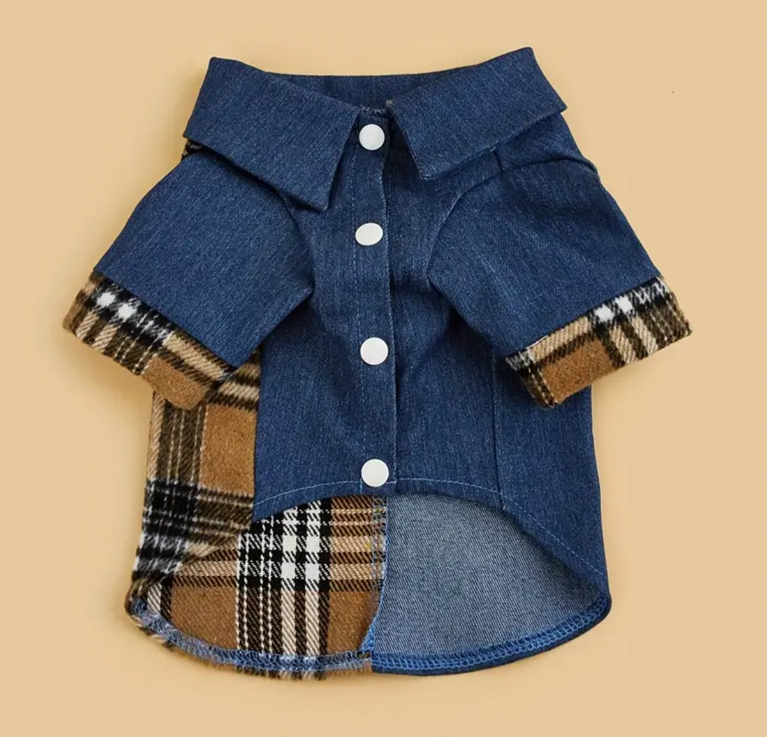 Lenny Dog Shirt | Dog Button Shirt for Dogs