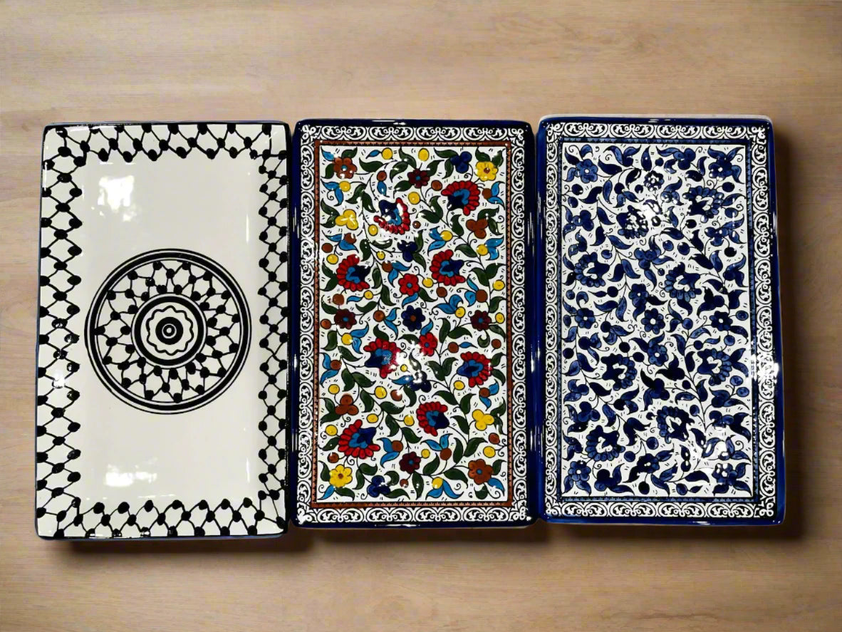 Handmade Palestinian Ceramic Tray Unique Home Décor Gift