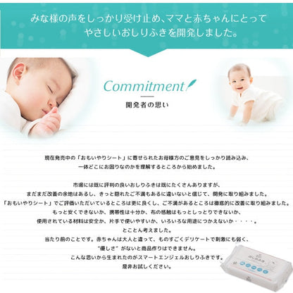 【日本製】[ ケース販売 ]  SmartAngel  おしりふき 640枚（80枚×8個）×6個入 [西松屋]【日本出荷】