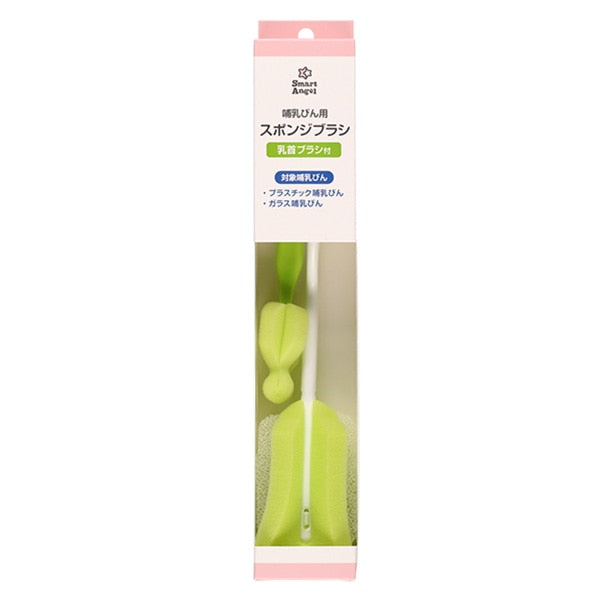 [ ケース販売 ]  SmartAngel  哺乳びん用スポンジブラシ＋乳首ブラシ付×72個入 [西松屋]【日本出荷】