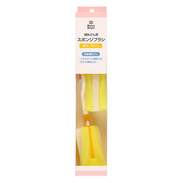 [ ケース販売 ]  SmartAngel  哺乳びん用スポンジブラシ＋替えブラシ付×72個入 [西松屋]【日本出荷】