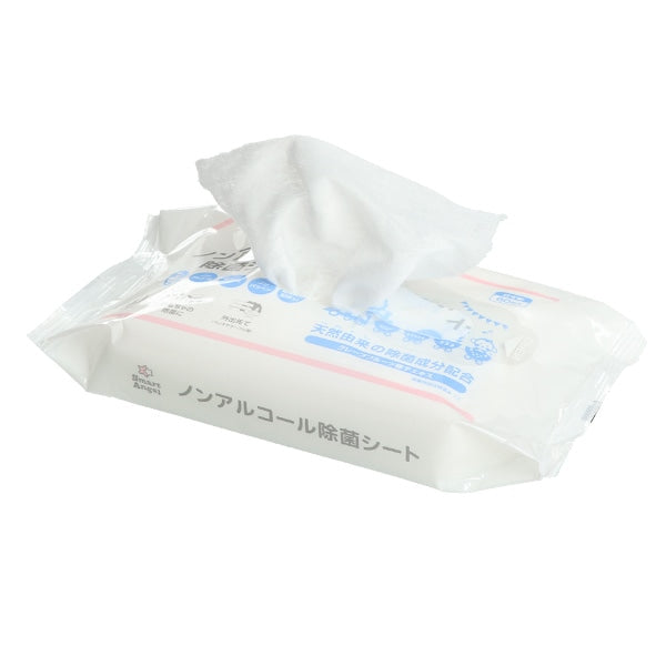 【日本製】[ ケース販売 ]  SmartAngel  ノンアルコール除菌シート 320枚（80枚×4個）×8個入 [西松屋]【日本出荷】
