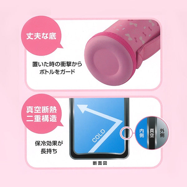 [ ケース販売 ]  SmartAngel  ダイレクトステンレスボトル 600ml（リボン）×24個入 [西松屋]【日本出荷】