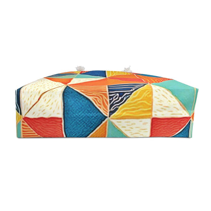 Colorful Geometric Triangle Pattern Weekender Bag | Bright Travel Tote | Beach Tote | Large Tote Bag| Mom carry on bag