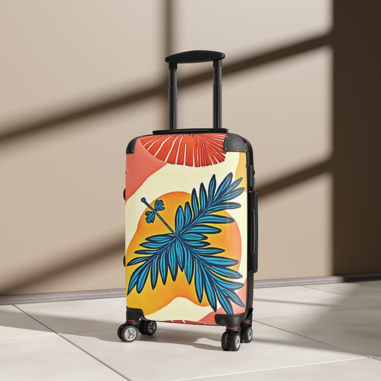 Tropical Palm Carry-On Suitcase – Colorful Beach Sunset Luggage