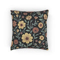 Vintage Floral Woven Pillow | Tapestry Sunflower Cushion, Botanical Throw Pillow