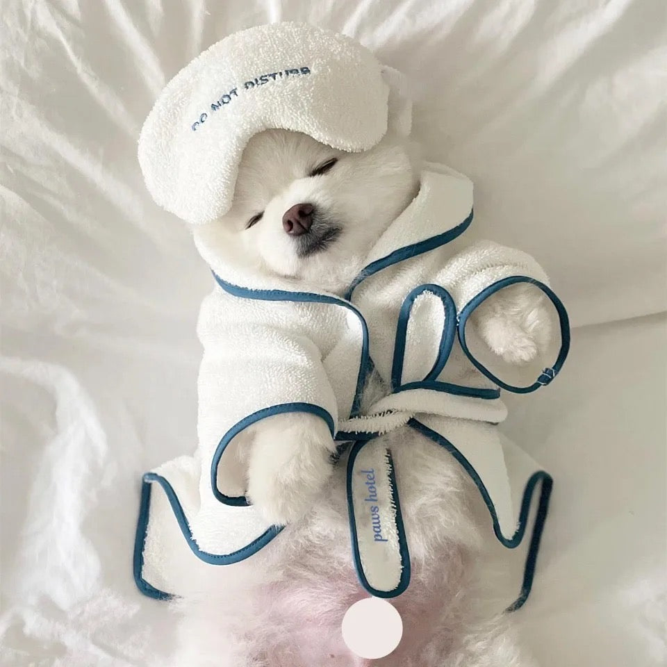 Dog Robe Set | Do Not Disturb Dog Robe with Toy