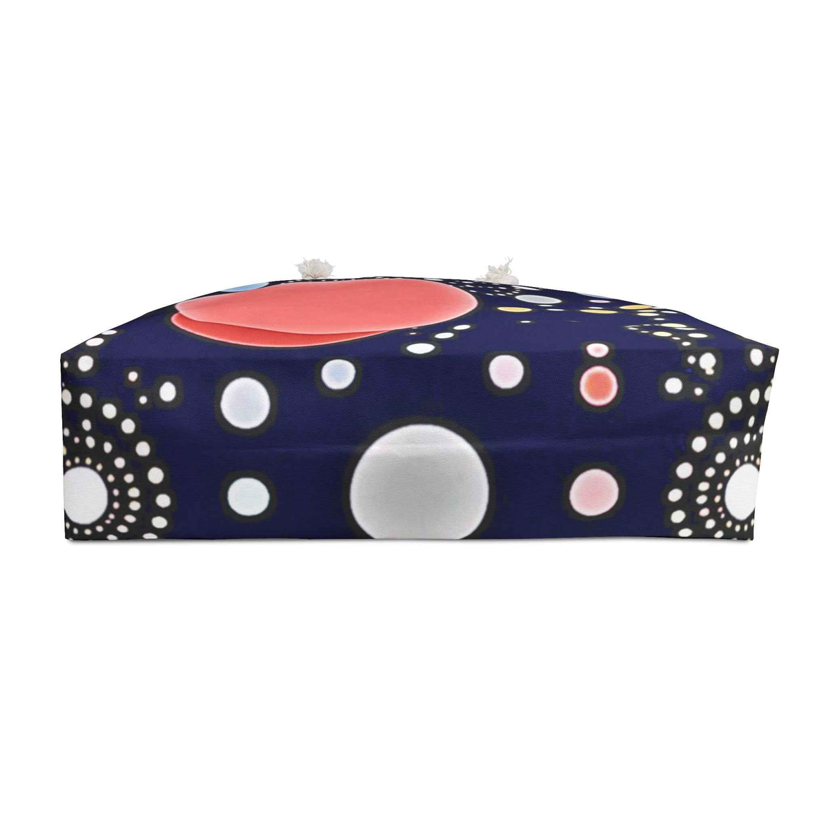 Colorful Bubbles Pattern Weekender Bag | Abstract Dot Galaxy, Large Tote Bag
