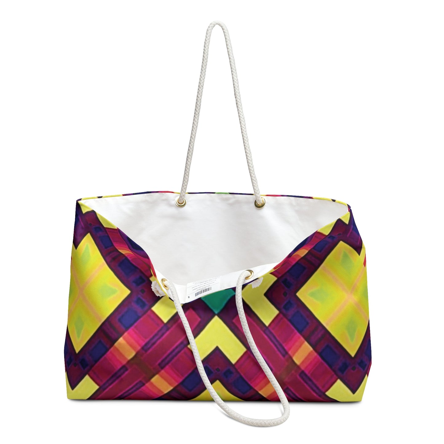 Vibrant Geo Kaleidoscope Weekender Bag