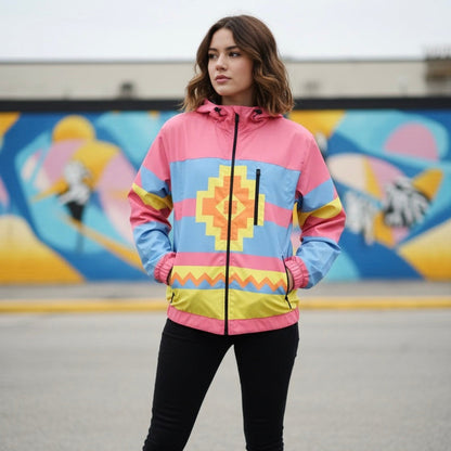 Pink Horizon Windbreaker