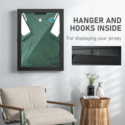 24" x 32" Hockey Jersey Frame, Jersey Shadow Box for Basketball Football Baseball, Black