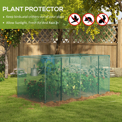 Galvanized Steel Crop Cage, Plant Protection Tent with Zippered Door, 4' x 4', Black