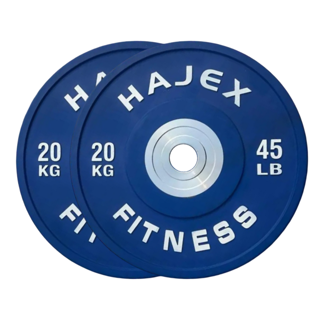 HAJEX Olympic Competition Steel Hub Bumper Plates Colored - 15, 25, 35, 45, 55 LB