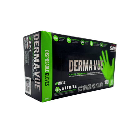 Derma-Vue Powder Free Nitrile Examination Gloves Medium