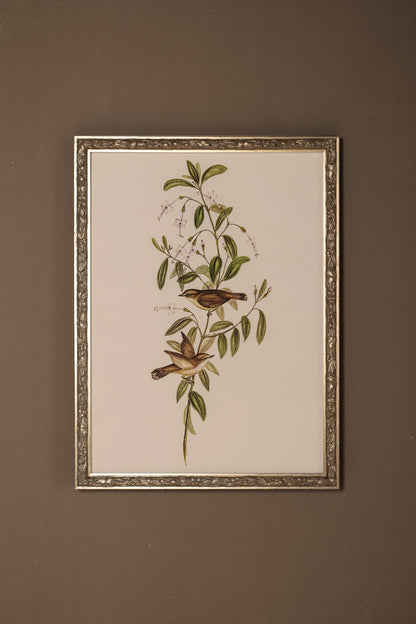 ÉVEIL PRINTANIER, CADRE VINTAGE ARGENT