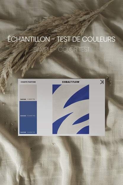 COBALT FLOW, Oeuvre sur toile étirée