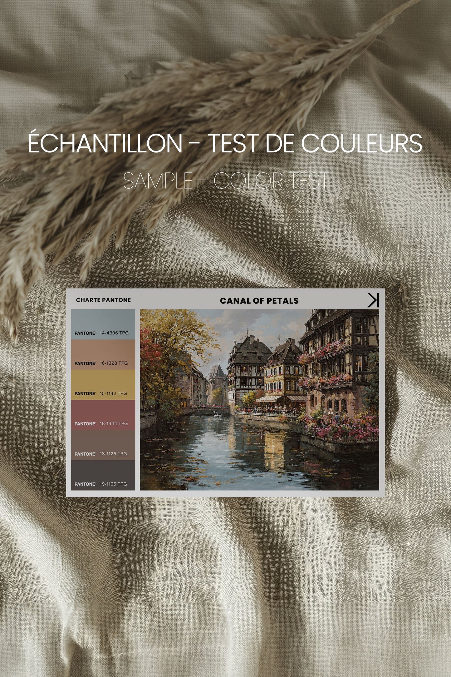 CANAL OF PETALS, Oeuvre sur toile étirée