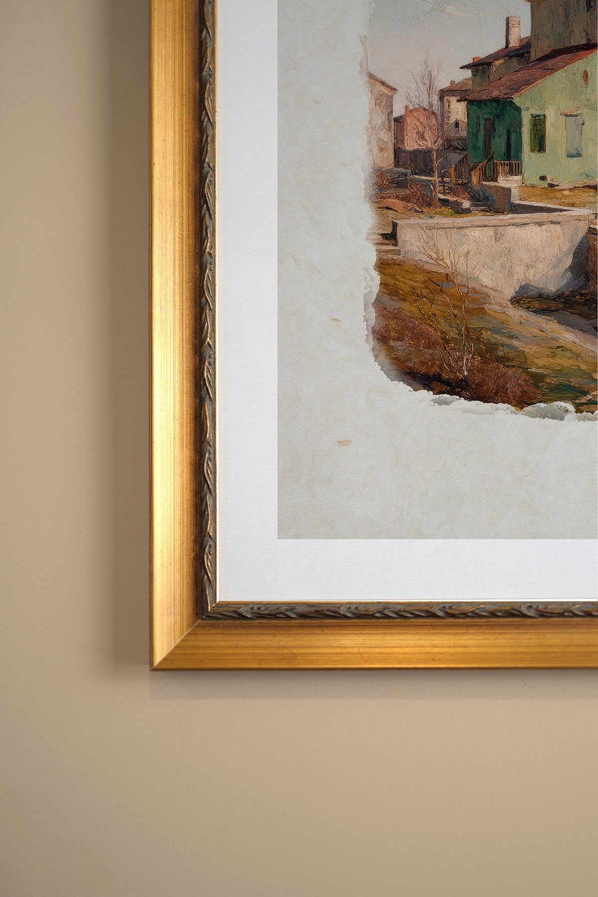 SUNLIT WALLS, CADRE VINTAGE OR