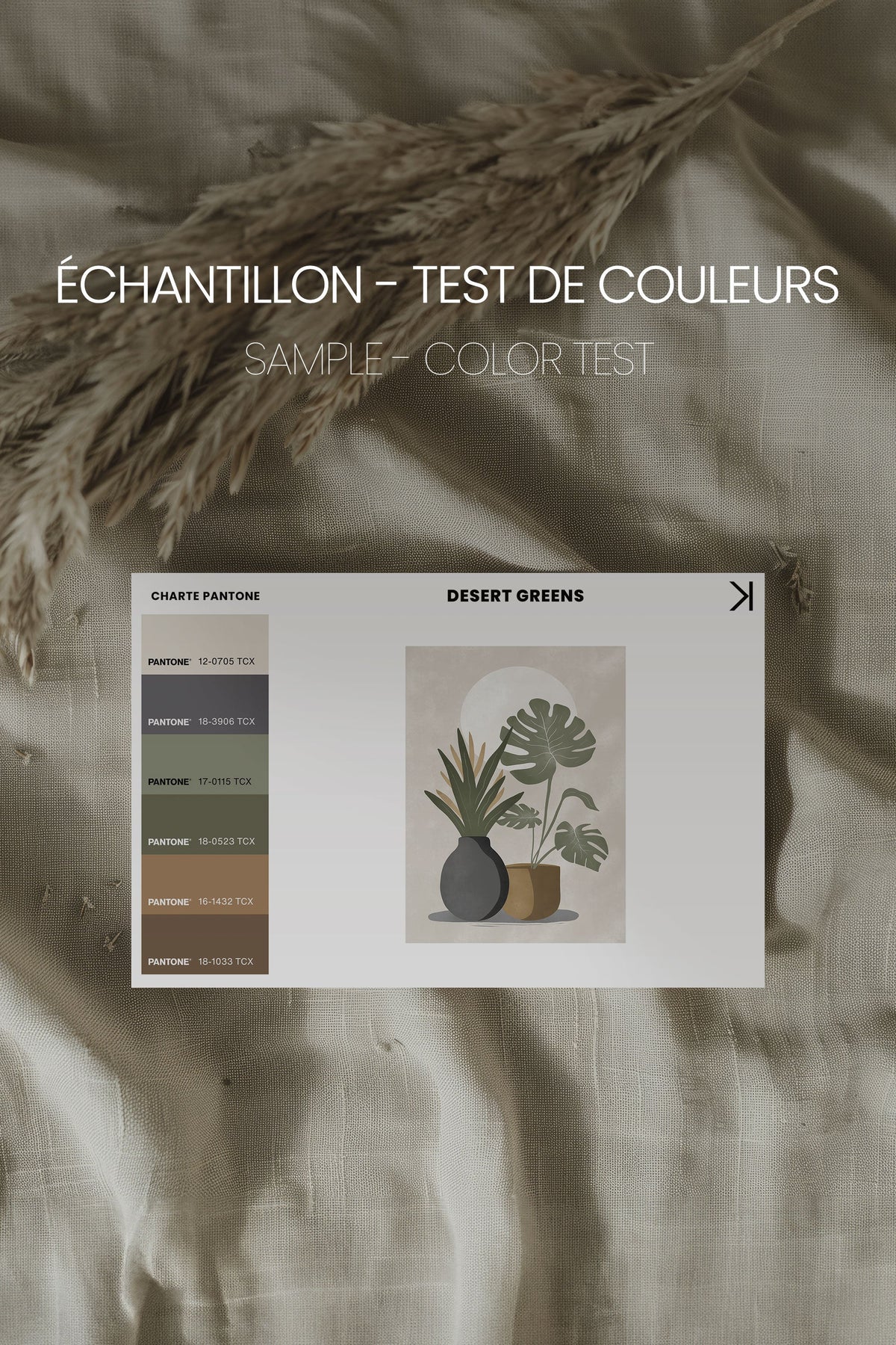 DESERT GREENS, Oeuvre sur toile étirée