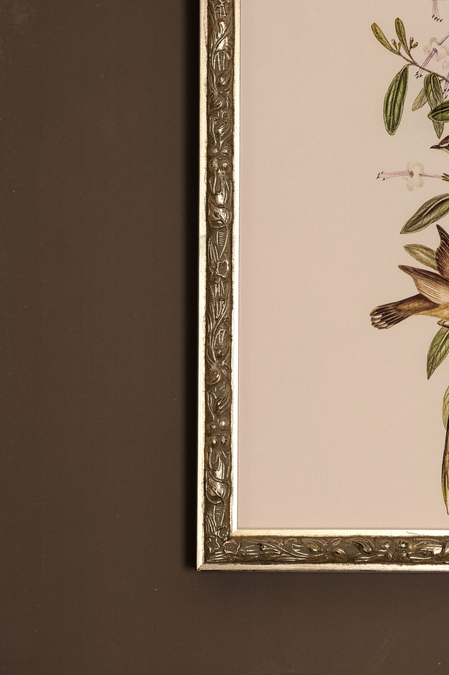 ÉVEIL PRINTANIER, CADRE VINTAGE ARGENT