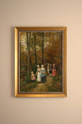 PROMENADE D'AUTOMNE, CADRE VINTAGE OR