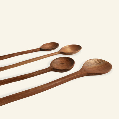 Cuillères à cocktail en bois (lot de 4)