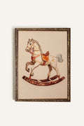 CHEVAL À BASCULE, CADRE VINTAGE BRONZE