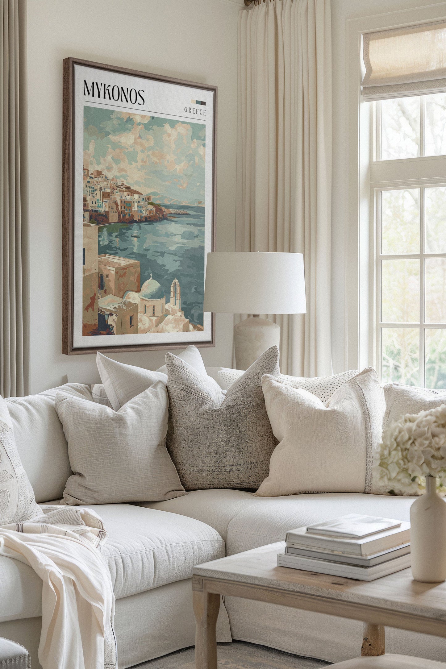 Mykonos, Oeuvre sur toile étirée