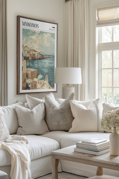 Mykonos, Oeuvre sur toile étirée