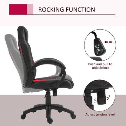 Foster Gaming-Office Chair-Red/Black