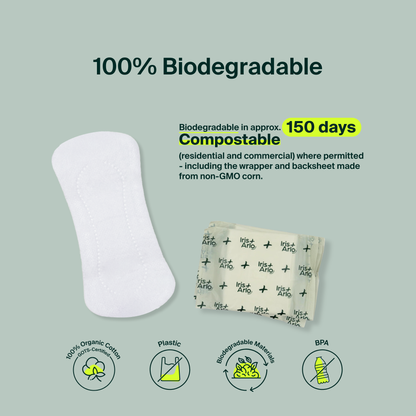 100% Organic Cotton Pantyliners