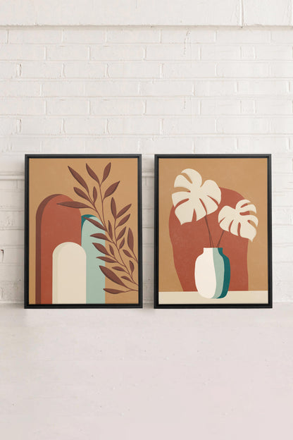 TERRACOTTA OASIS (2 Oeuvres sur toile étirée)