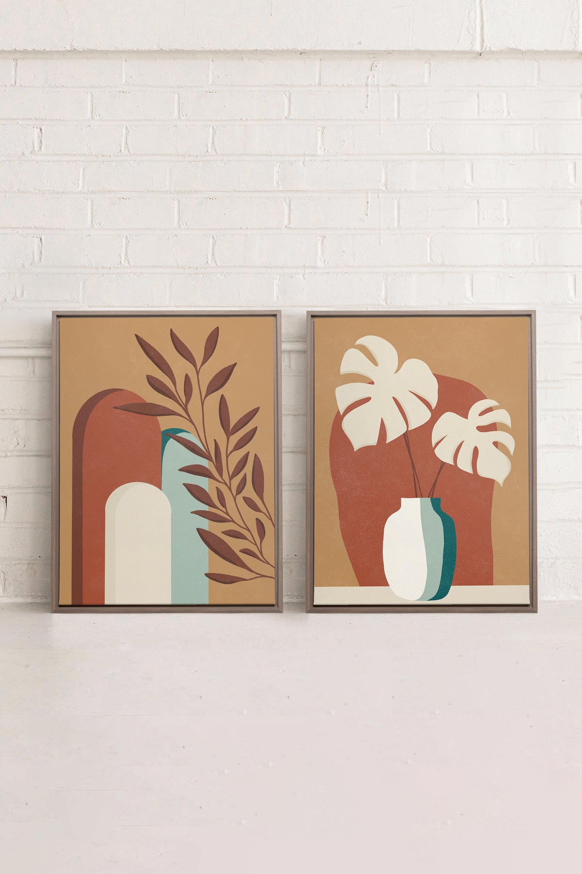TERRACOTTA OASIS (2 Oeuvres sur toile étirée)