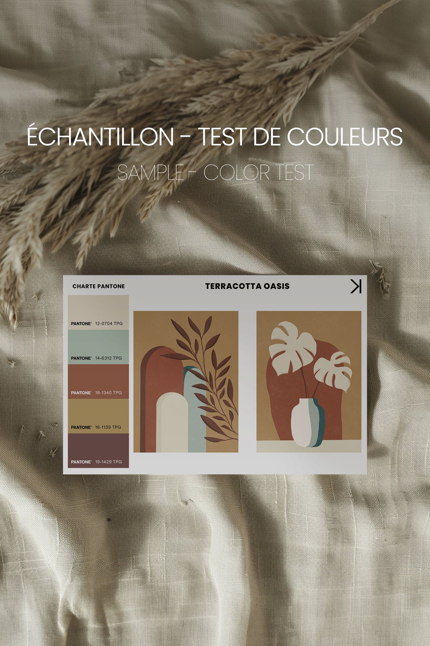 TERRACOTTA OASIS (2 Oeuvres sur toile étirée)