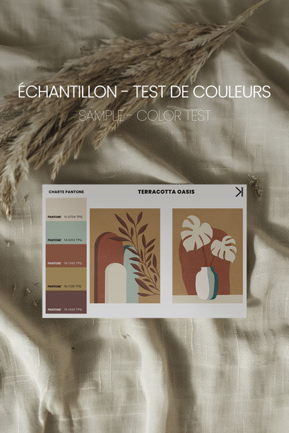 TERRACOTTA OASIS (2 Oeuvres sur toile étirée)