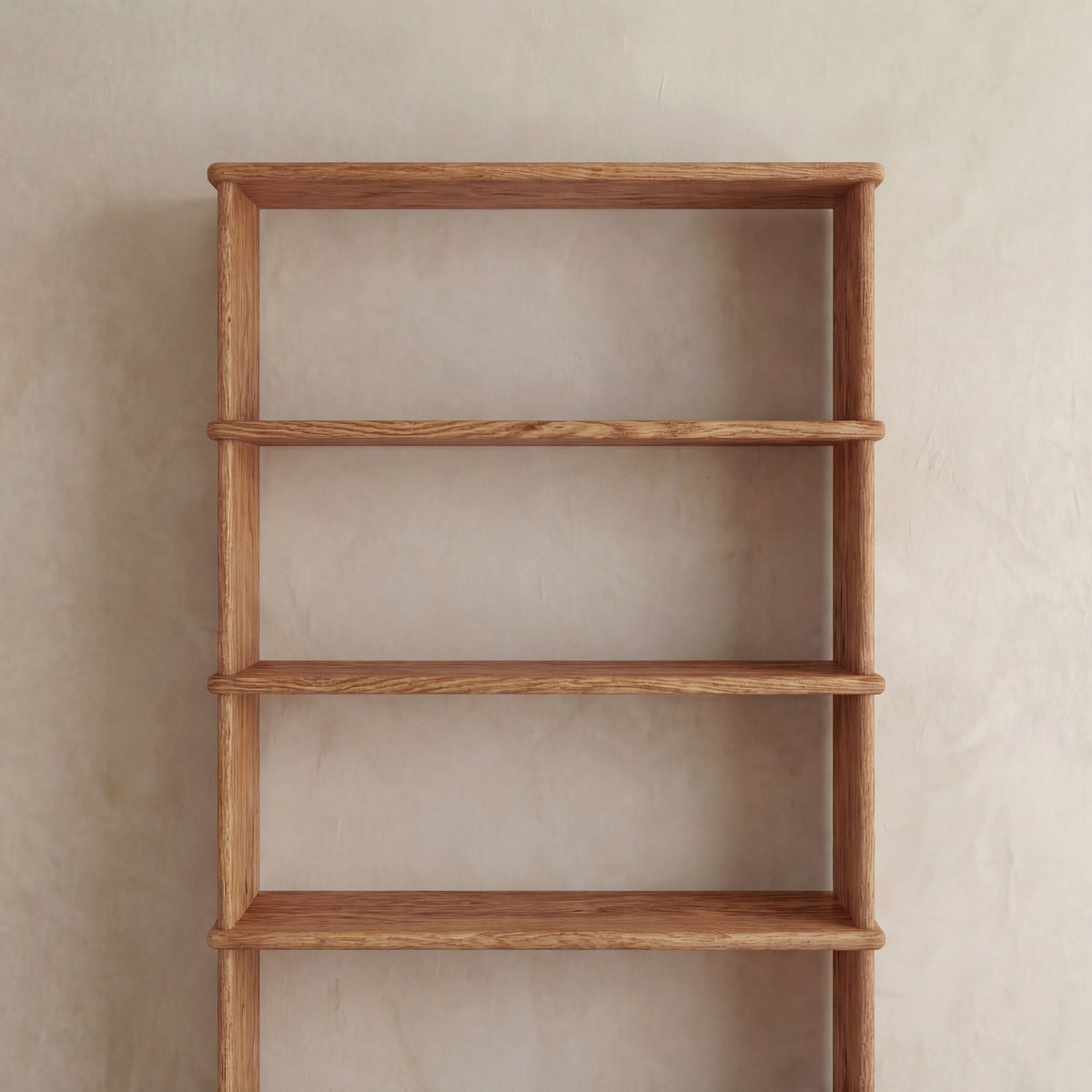 5 shelf bookcase in red oak