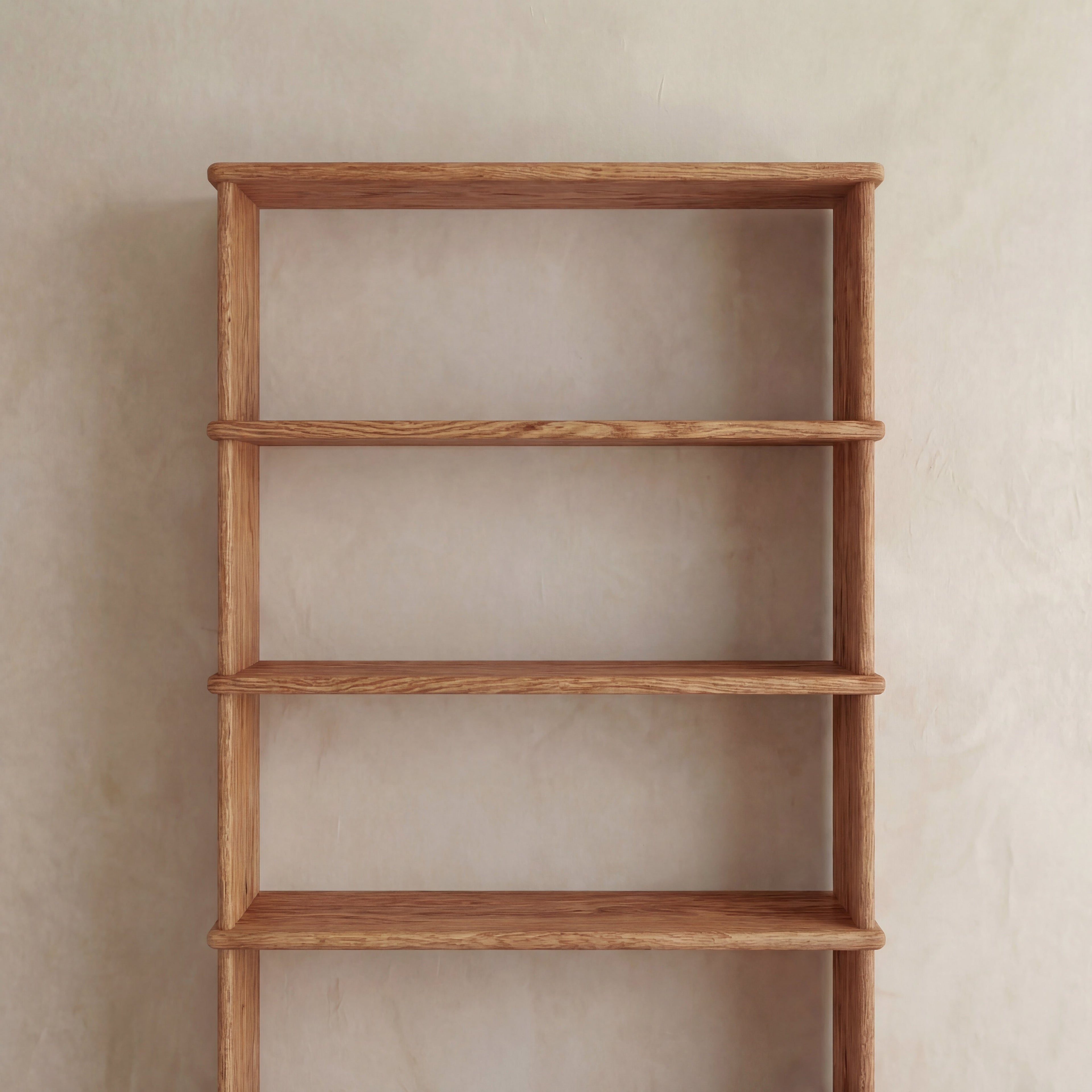 5 shelf bookcase in red oak