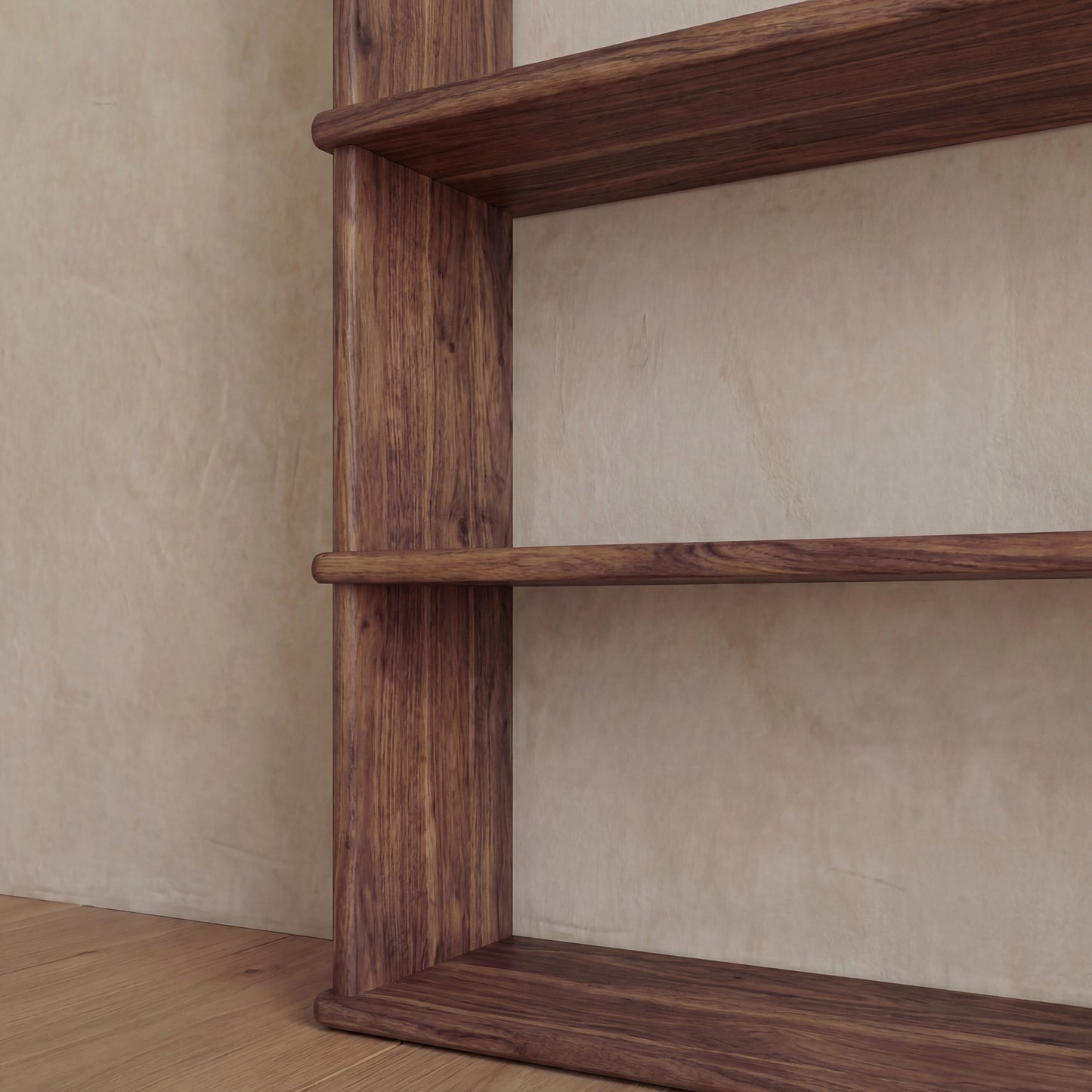 5 shelf bookcase in walnut