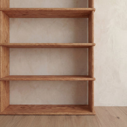 5 shelf bookcase in red oak