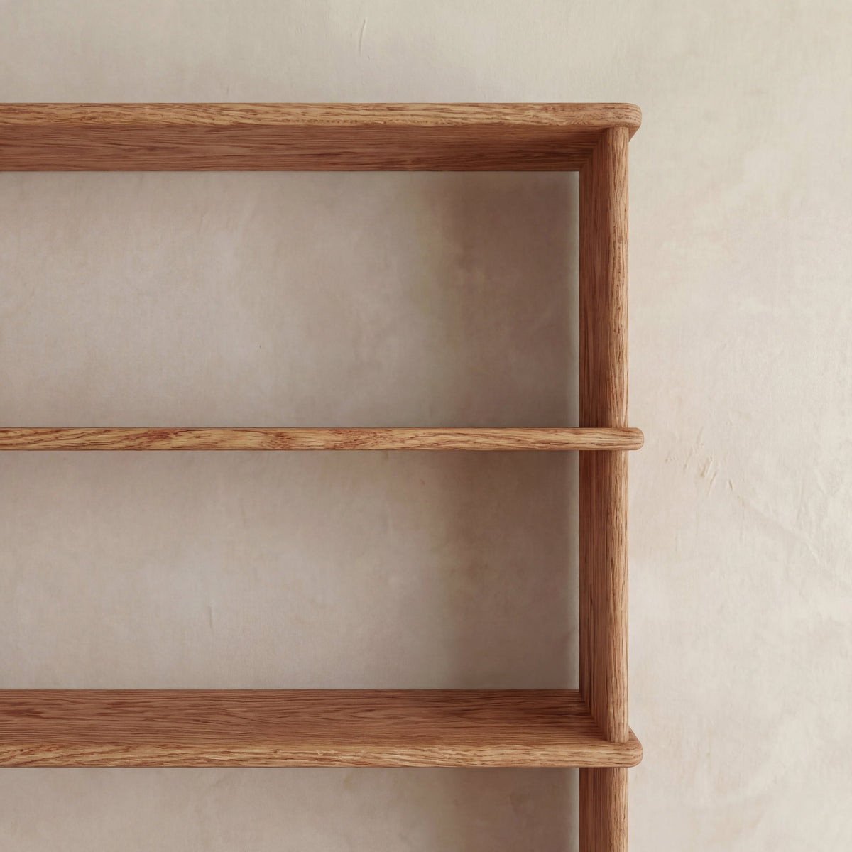 5 shelf bookcase in red oak