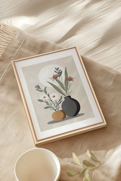 SUNLIT BLOOMS, Oeuvre sur toile étirée