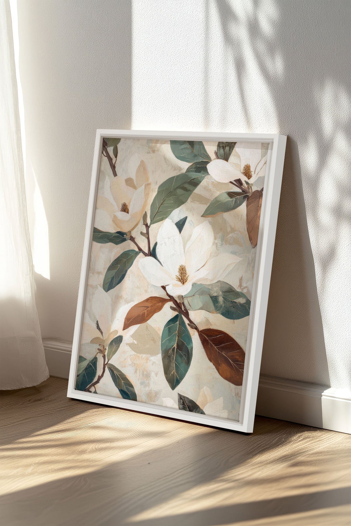 MAGNOLIA BLOOMS, Oeuvre sur toile étirée