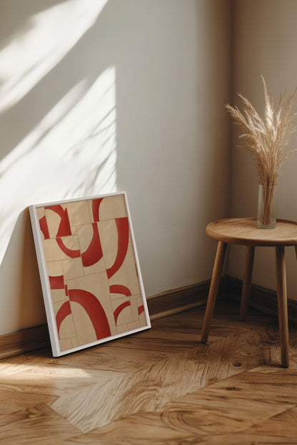 RED MOSAIC, Oeuvre sur toile étirée