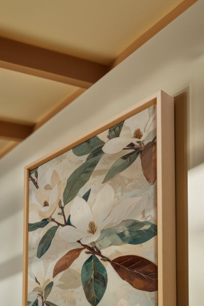 MAGNOLIA BLOOMS, Oeuvre sur toile étirée