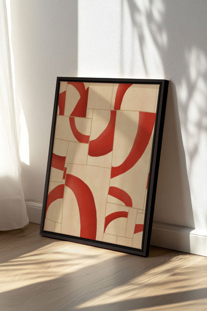 RED MOSAIC, Oeuvre sur toile étirée