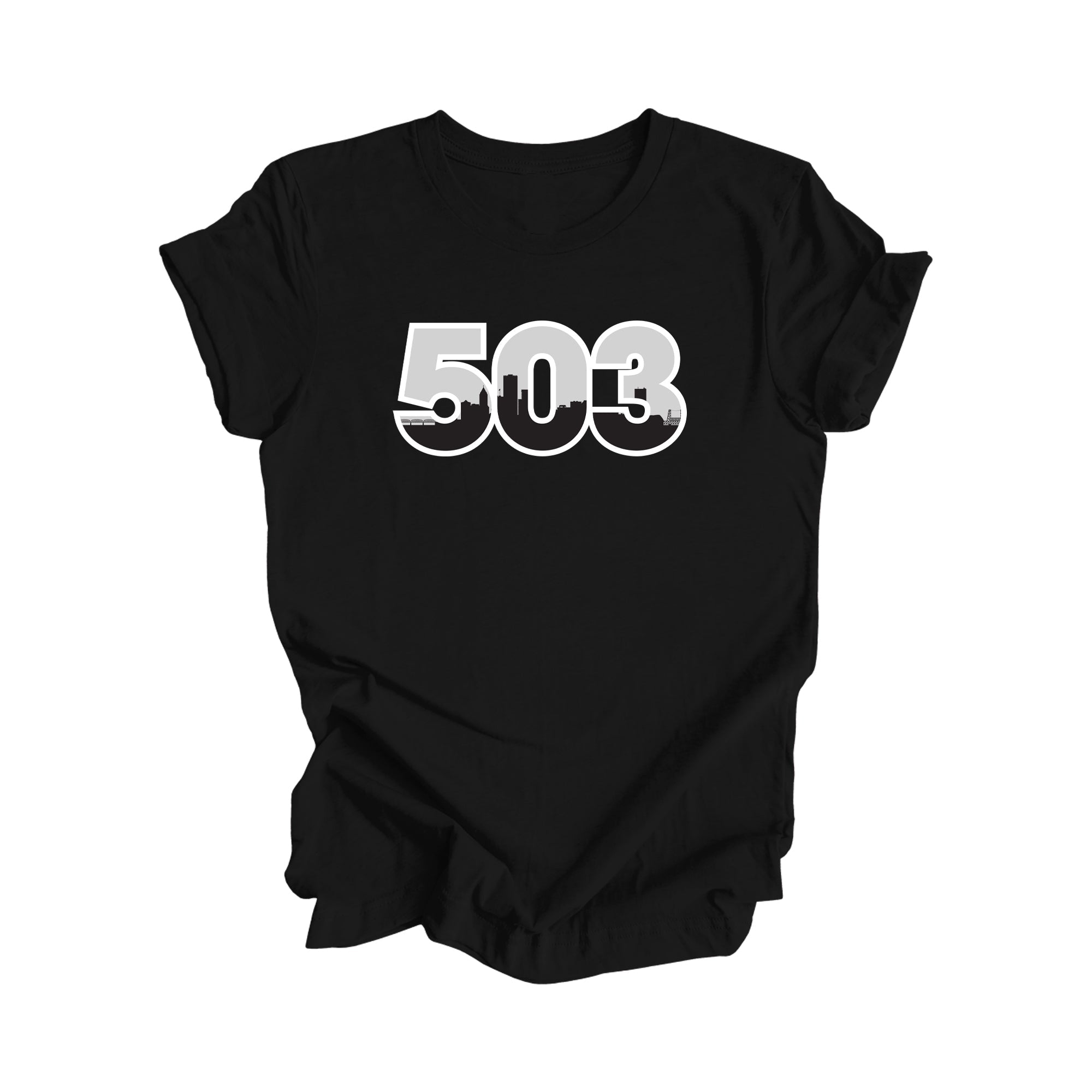 503 Portland Oregon USA Area Code City Skyline Gift - Unisex T-Shirt - Inspired X